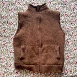 Deep brown lined L.L. Bean vest